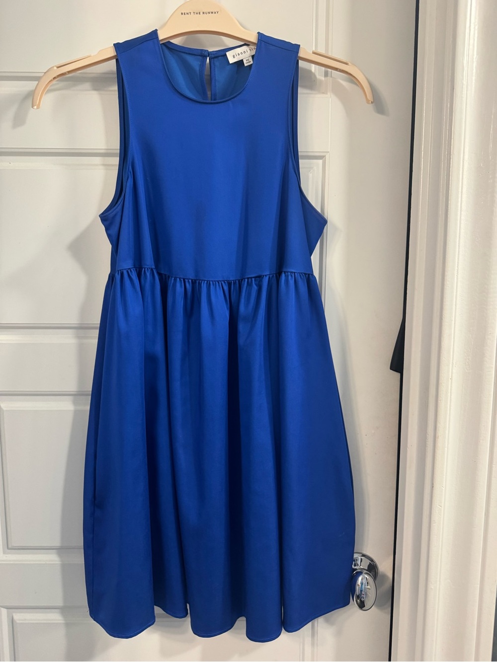 Gianni Bini Royal Blue Crewneck Cocktail Dress With Pockets